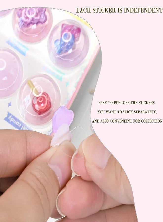 OCOUYVD 3D Capsule Cute Stickers Cartoon Juice＆ Ice Cream Designs Puff Stickers Kawaii Puffy for Scrapbooks Planner Journals Laptops Phone Case Decoration - Image 3